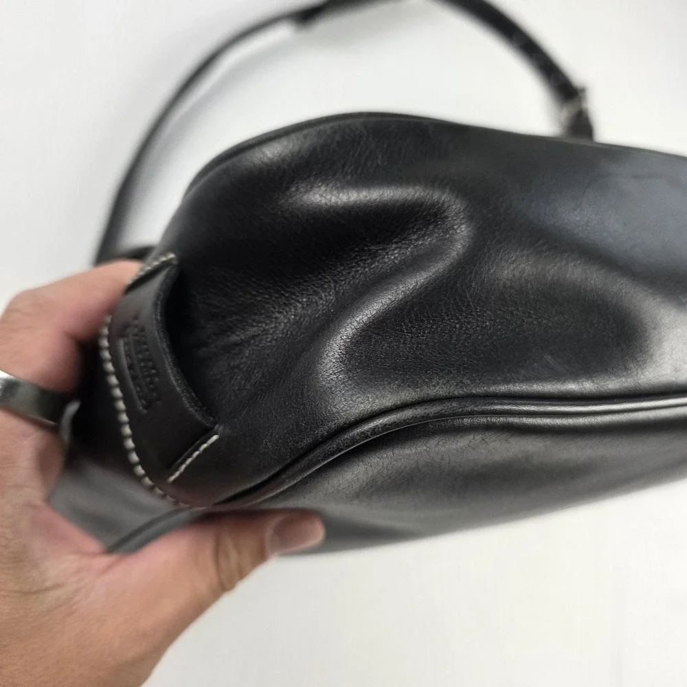 Coach Messenger Bag Mens Large Black Leather Briefcase Crossbody Office